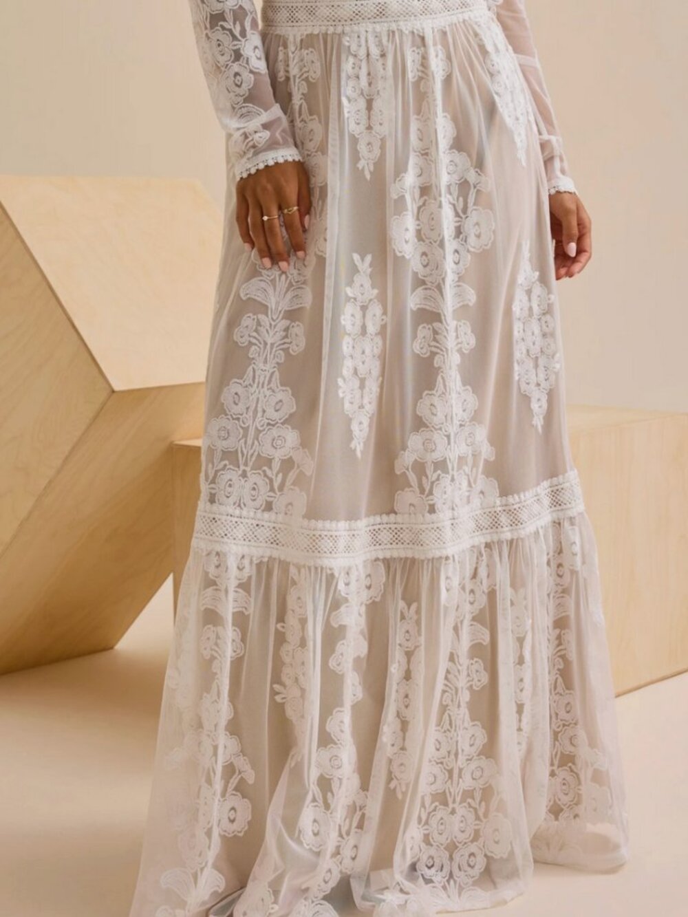 Floral Embroidered Maxi Skirt & Top XL NWT - Picture 3 of 10